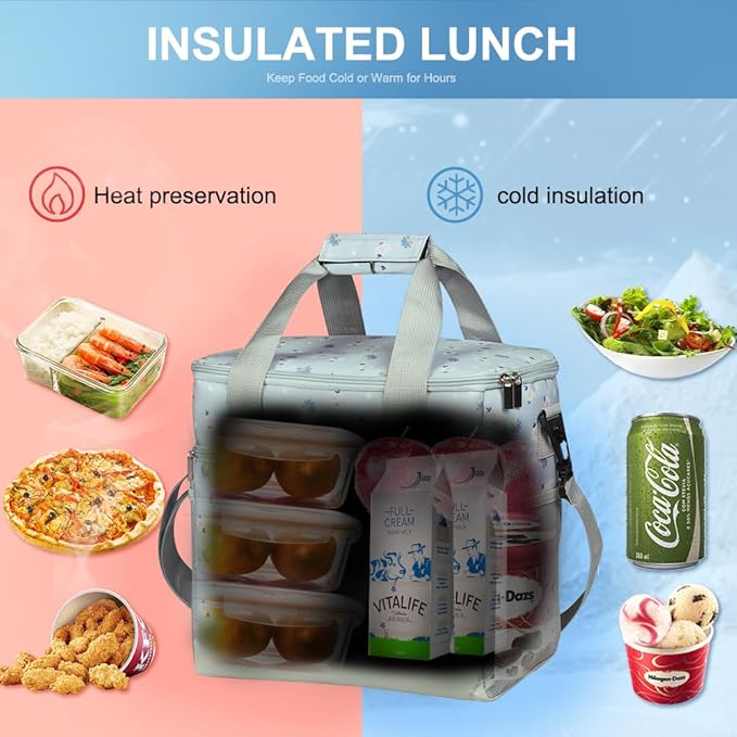 Iknoe Large Cooler Bag Collapsible 24 Can Insulated Bags Leakproof Lunch Cooler - Image 5