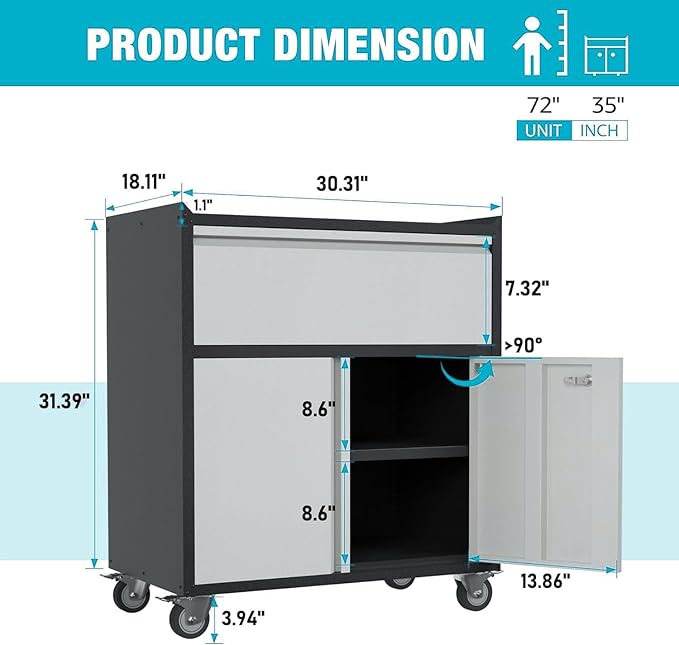 Rolling Garage Storage Cabinet - Image 3