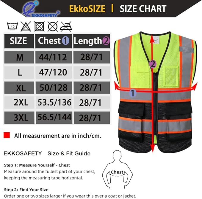 Reflective Mesh Safety Vest for Men Women - Image 2