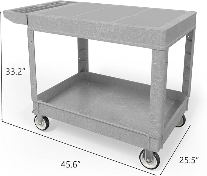 550LBS Utility Cart, Flat Top 46x25 Inch Utility Cart - Image 3