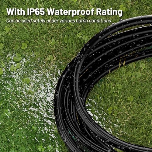 Vockjour 16/3 Black Indoor Outdoor Extension Cord 75 Ft Waterproof - Image 6