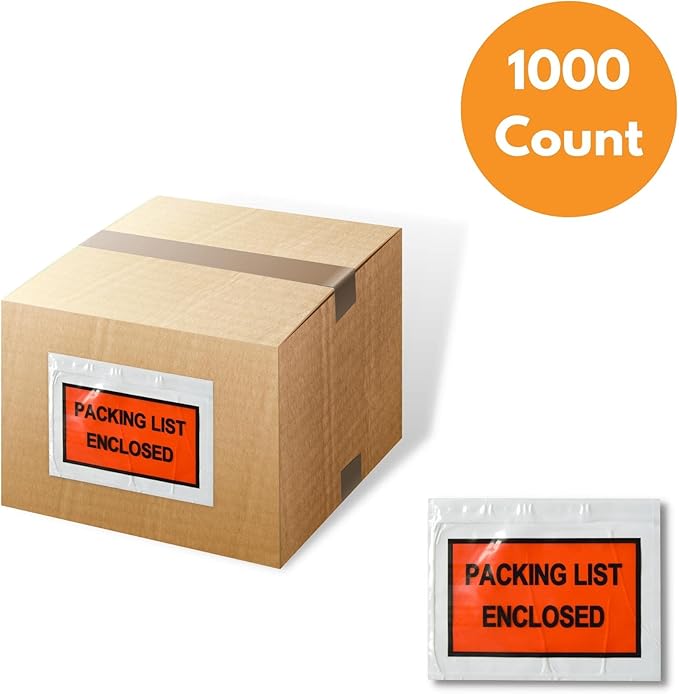 Packing List Enclosed Shipping Envelope 4.5"x5.5" Full Face Pouches Adhesive - Image 4