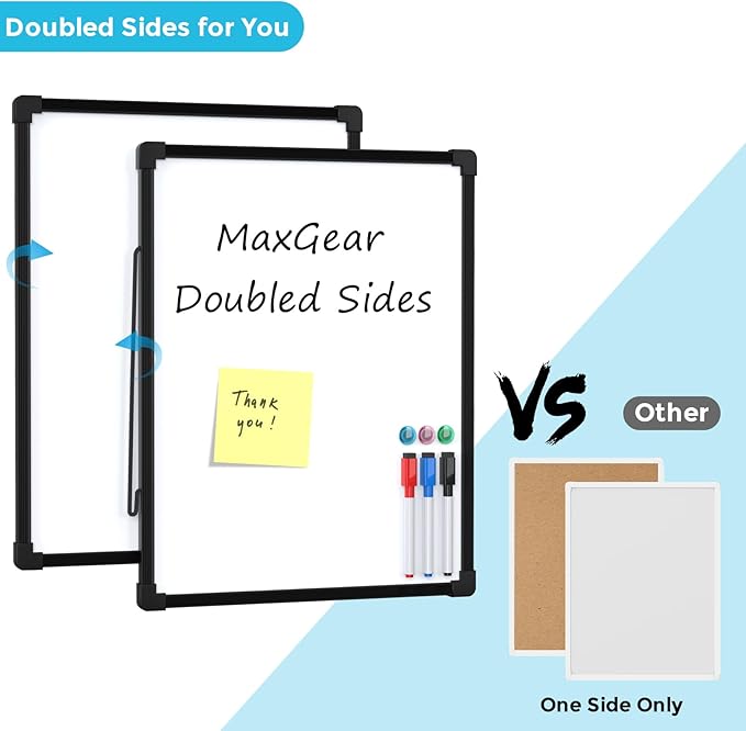 MaxGear Double-Sided Dry Erase Board, Small White Board - Image 8
