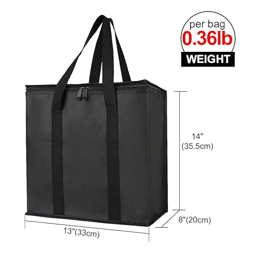 Bodaon 2-Pack Insulated Reusable Grocery Shopping Bags, Picnic Cooler Bag - Image 2