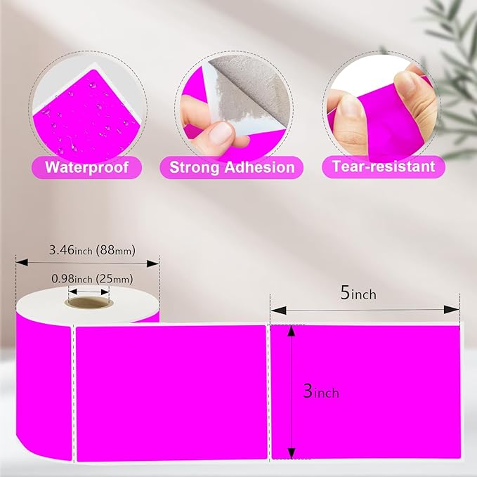3 X 5 Inch Printable Waterproof Rectangle Color Coding Labels, 300 Per Roll - Image 2