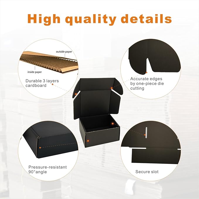 50 Pack 4x4x2'' Small Shipping Boxes, Corrugated Cardboard Mailers - Image 4