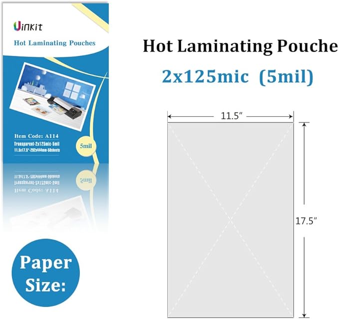 Uinkit Hot Thermal Laminating Pouches 5Mil Thick - Image 8
