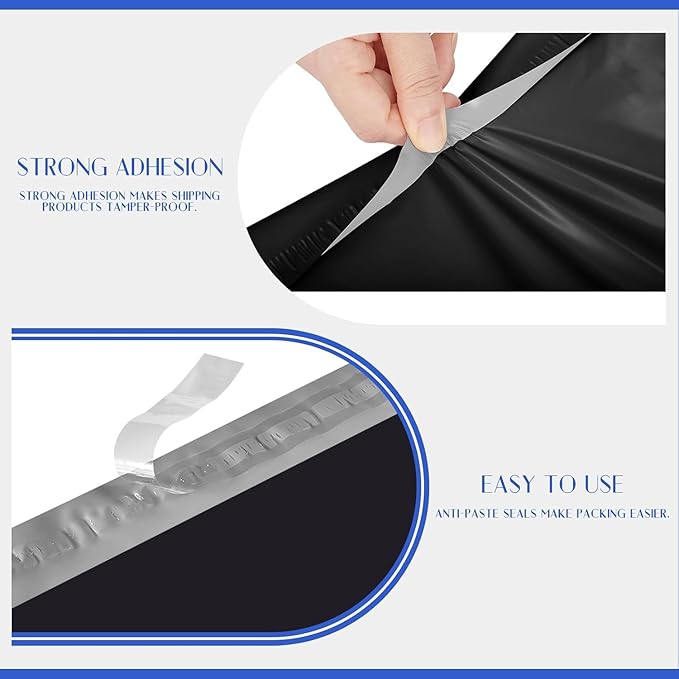 Metronic Poly Mailers 24×36 250 Pcs Black, Extra Large Shipping Bags - Image 5