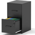 2 Drawer File Cabinet with Lock, Steel Vertical Filing Cabinets by BIZOEIRON