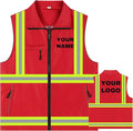 YOWESHOP Lightweight Zip-Up Safety Vest by YOWESHOP