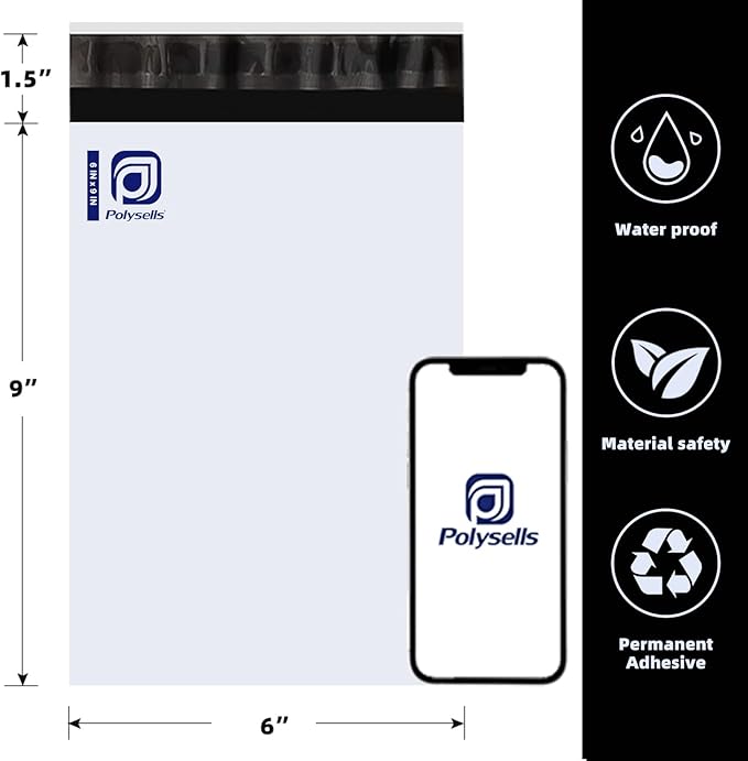 POLYSELLS Poly Mailers Shipping Envelopes, Strong Adhesive Sealing, Waterproof - Image 2
