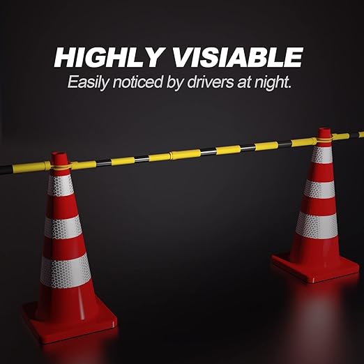 RoadHero 2 Pack 4 FT to 6.9 FT Retractable Cone Bar, Expandable Traffic Cone - Image 6