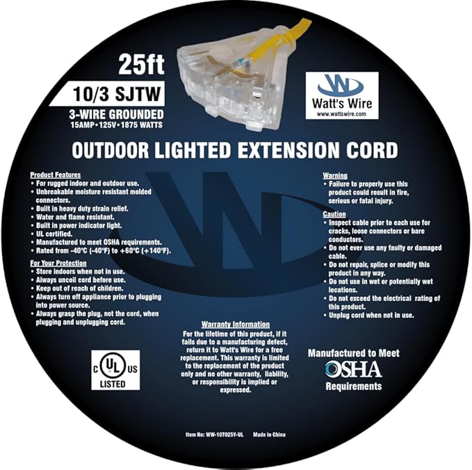 25 ft 10 Gauge Extension Cord - Image 6