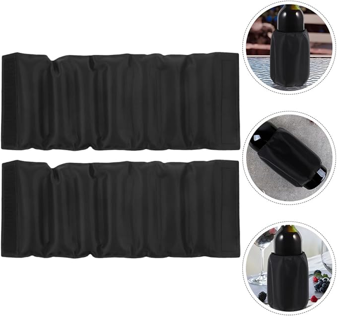 2Pcs Reusable Wine Cooler Sleeve Leakproof Insulated Gel Ice Packs - Image 8