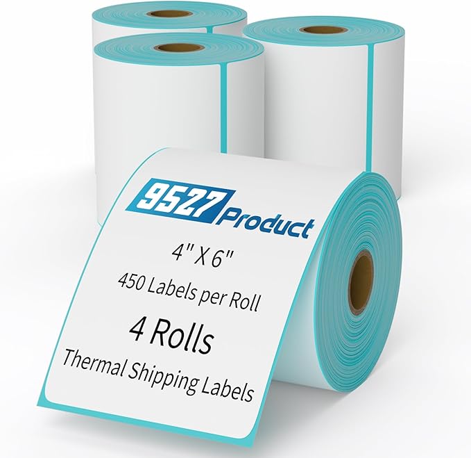 9527 Product 4" x 6" Direct Thermal Shipping Labels by 9527+Product