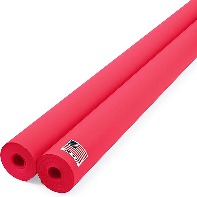 48" x 1200" Red Kraft Paper Roll, 45 lbs Thickness, Made in USA Colored Kraft by Paclord