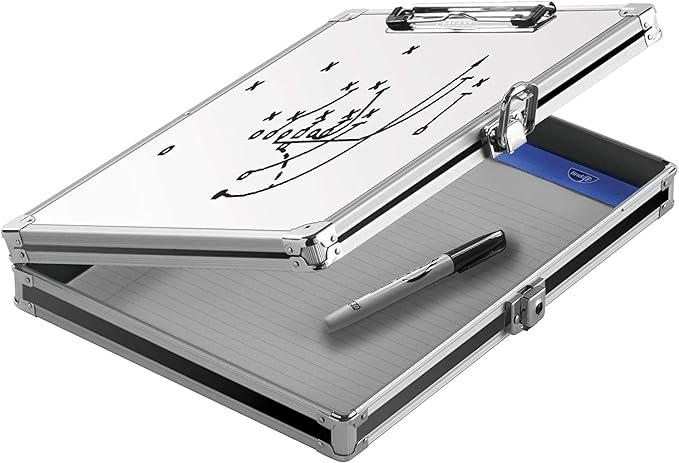 Vaultz Whiteboard Locking Storage Clipboard, Holds 8.5 x 11 Sheets by Vaultz