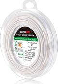 Chanzon 2:1 Ratio 3/16" Heat Shrink Tubing 8Ft Roll White Polyolefin Sleeving by Chanzon