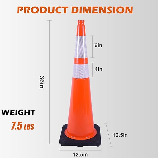 360 Pack 36" Orange Traffic Cones - Image 2