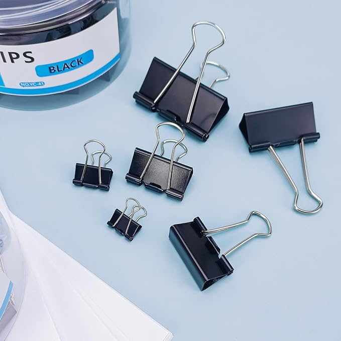 208 PCS 6 Sizes Binder Clips Assorted Sizes Including Extra Large Medium Small - Image 5