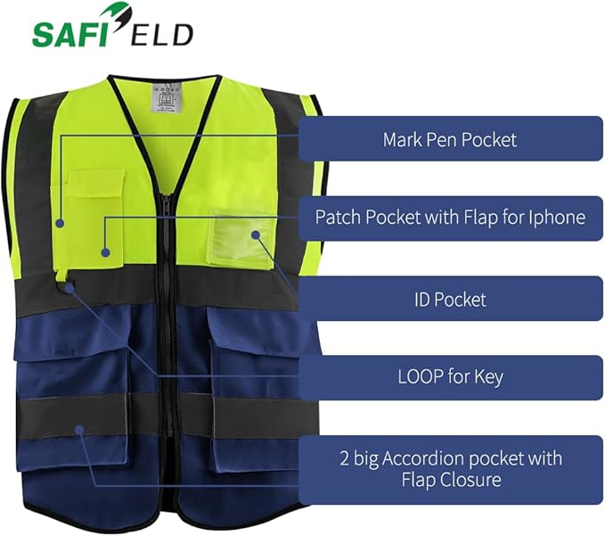 Safety Reflective Work Vest 6 Pack - Image 3
