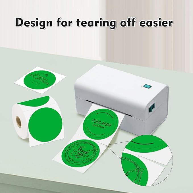 3 x 3Inch Round Color Coding Labels Circle Thermal Labels Printable Waterproof - Image 2