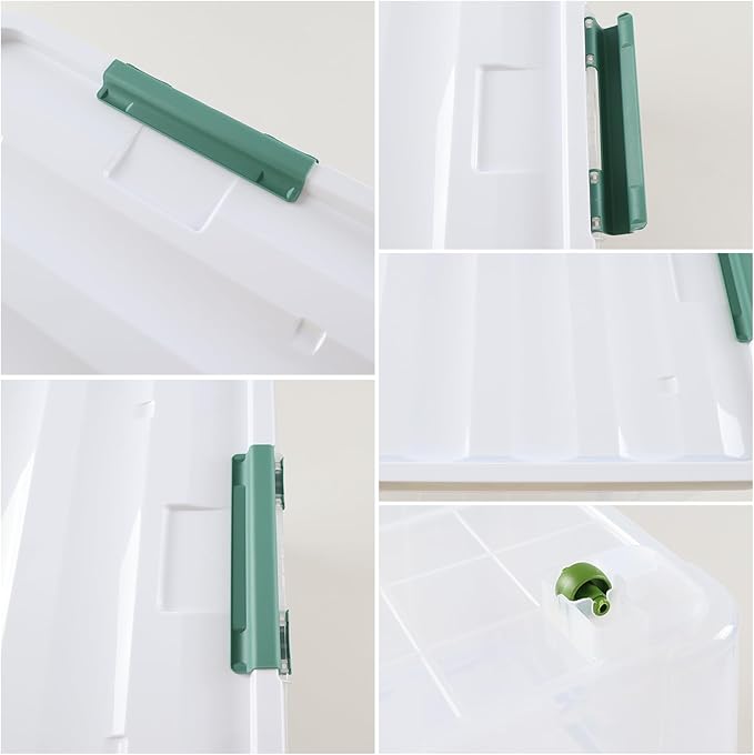 4-Pack Large Clear Plastic Storage Organizer Bins w/Lids, 85 Quart, and Office - Image 3