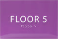 6" X4" Floor 5 Sign by ADACentralSigns