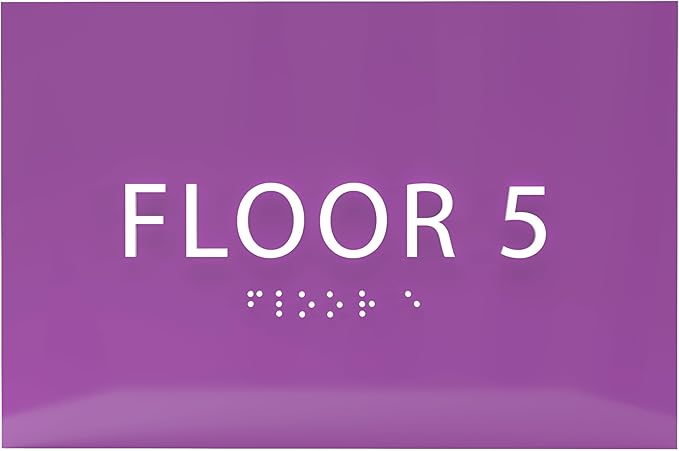6" X4" Floor 5 Sign by ADACentralSigns