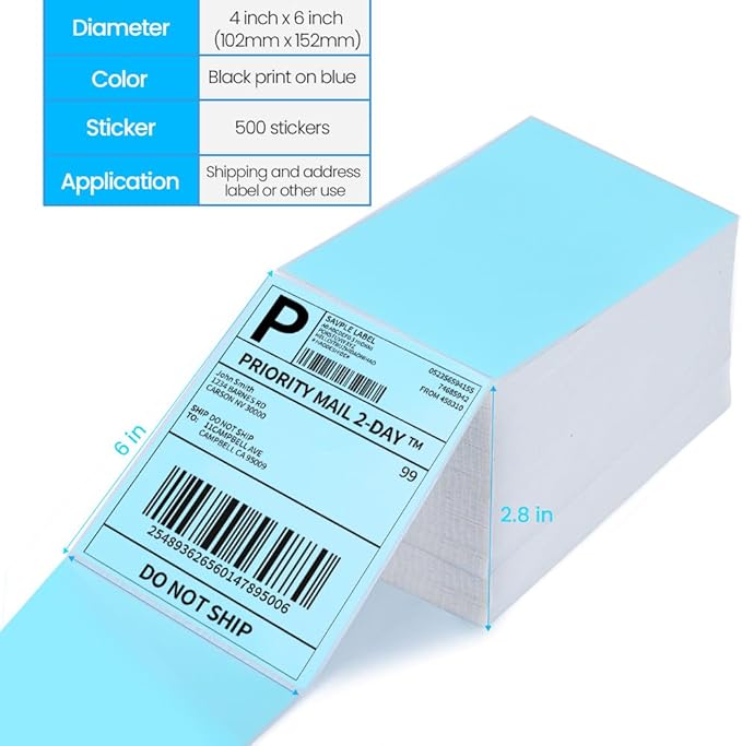 Label KINGDOM Thermal Label Printer Paper, Phomemo Direct Thermal Printer - Image 2