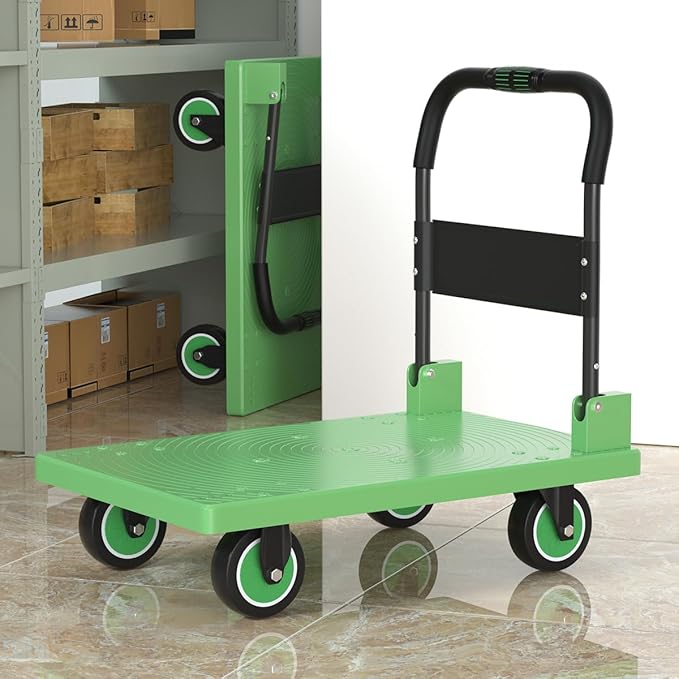 WUD Push Cart, Folding Mobile Platform Trolley, Thickened and Reinforced - Image 4