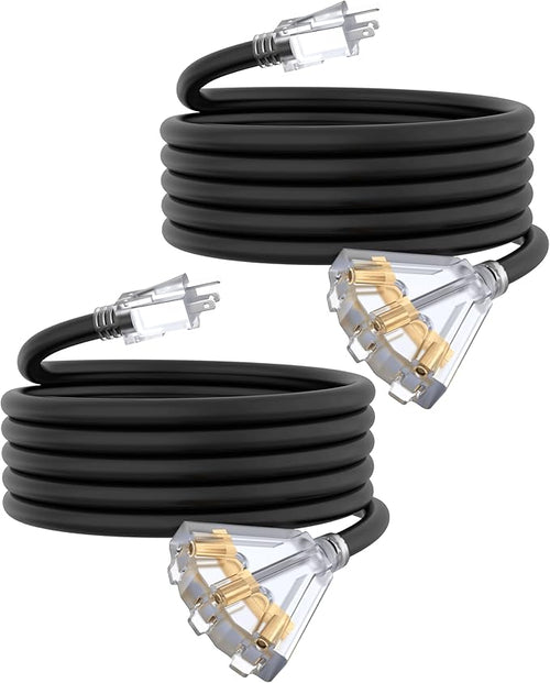 15Ft 12 Gauge Outdoor Extension Cord by PLUGTUL