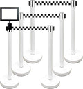Retractable Stanchion, 6 SPECIALTY Posts + Signframe by VIP+Crowd+Control
