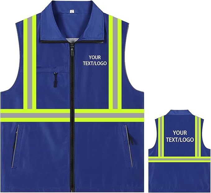 YOWESHOP Lightweight Zip-Up Safety Vest by YOWESHOP