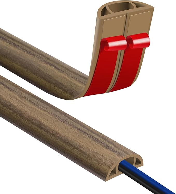 Floor Cord Covers for Wires 10FT Cable Hider Wire Cover Self Adhesive Cord by JAHOMFAI