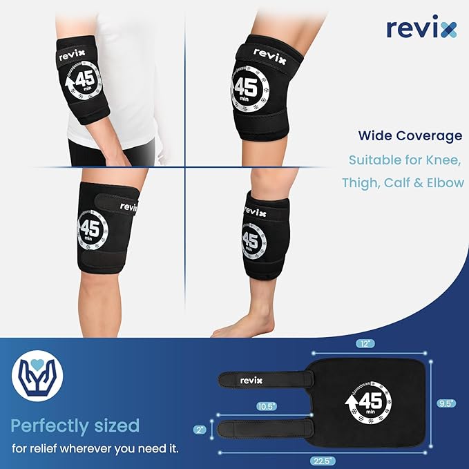 REVIX 2 Packs Knee Ice Pack Wrap, 45-Minute Long-Lasting Ice Pack - Image 6