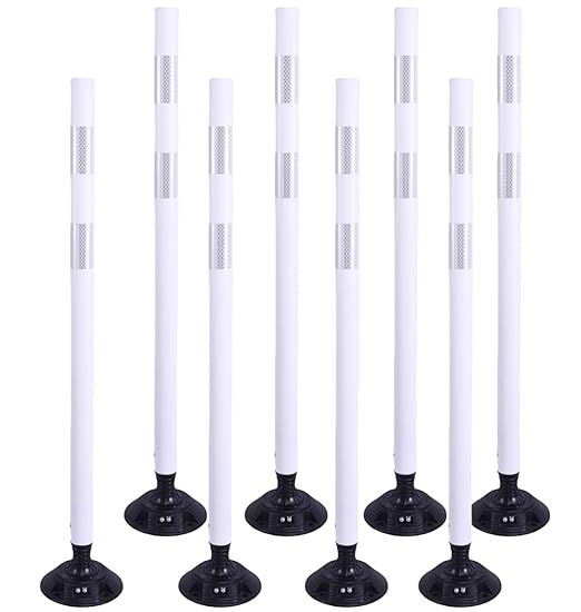 BESEA 8PCS 48" Traffic Delineator Posts by BeSea