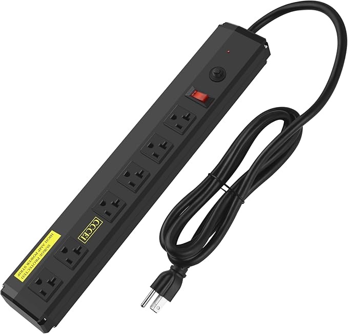 CCCEI Heavy Duty Power Strip Surge Protector 20 Amp, High Amp Industrial Shop by CCCEI