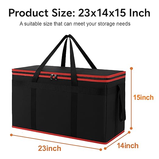 Bodaon 3-Pack Insulated Food Delivery Bag, XXXL Pizza Cooler Bags, Rideshare - Image 3