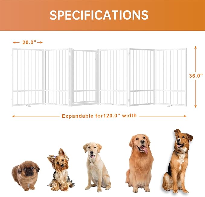 Full Metal Freestanding Dog Gate - Image 4
