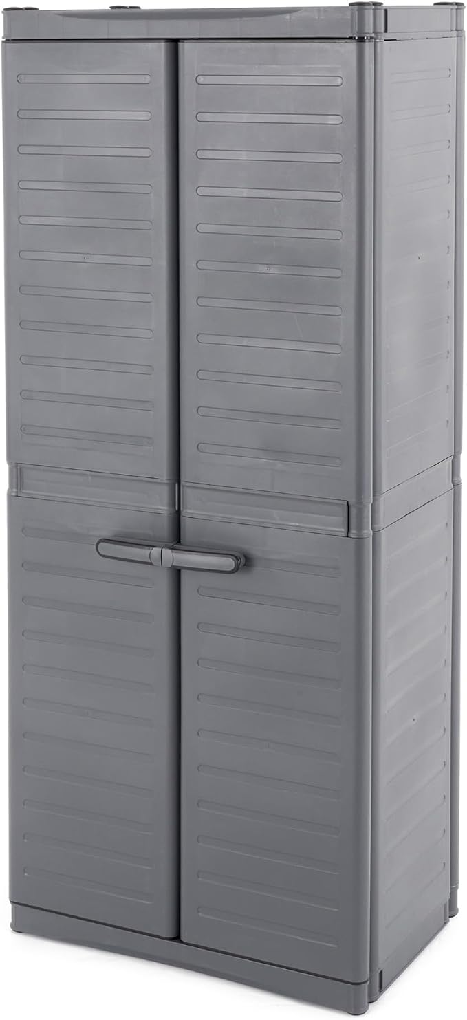 Gracious Living 3-Shelf Base Cabinet, MaxIt Lockable Utility Storage by GraciousLiving