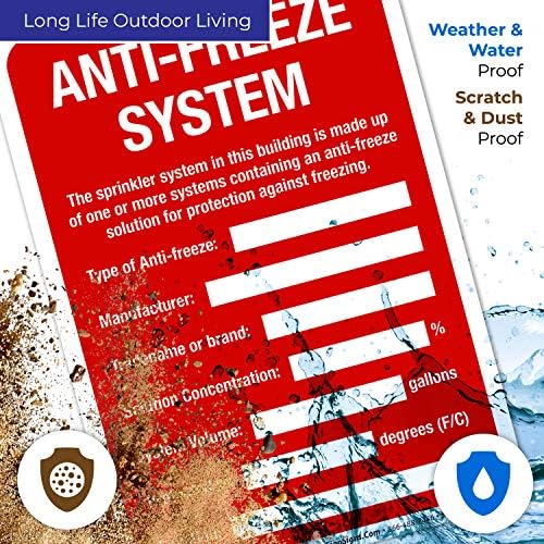 Anti-Freeze System Sign, Fire Safety Sign, (SI-5669) - Image 5