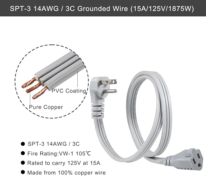 KUNCAN Appliance Power Extension Cord - Image 4