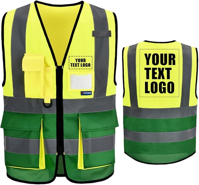 A-SAFETY High Visibility Reflective Safety Vest Customize Logo by A-SAFETY