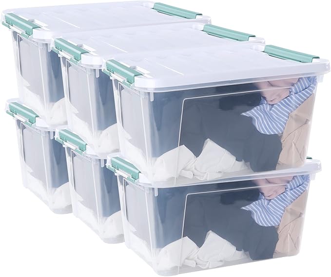 20 Quart Stackable Plastic Storage Bins - Image 5