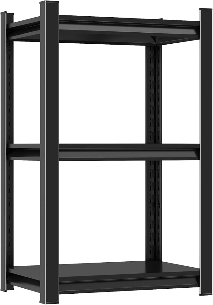 32'' Storage Shelves, 3Tier Garage Metal Shelving Unit, Adjustable, by Beaunatixx