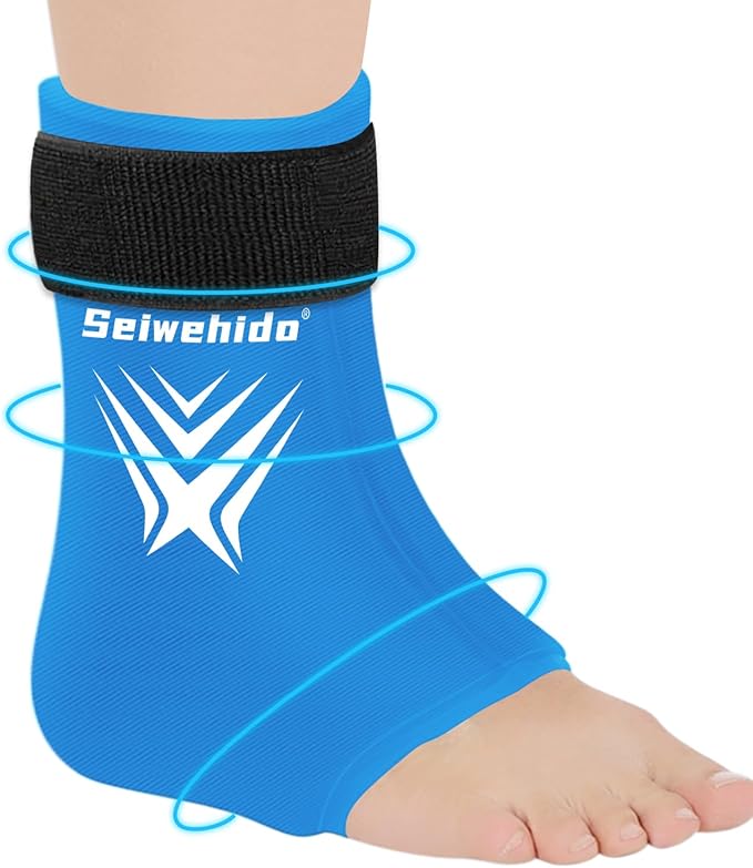 Foot Ankle Ice Pack Wrap for Swelling, Reusable Gel Ice Pack for Sprained Ankle by SEIWEHIDO