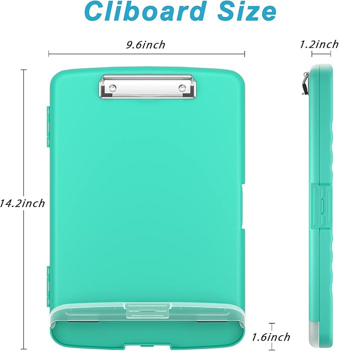 Rimilak Plastic Clipboard with Storage, 8.5 x 11 High Capacity Folio Nursing - Image 2