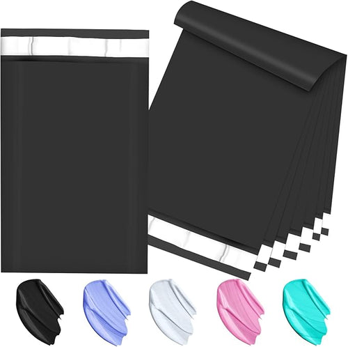 120-Piece Black Poly Mailers by JollyTrip