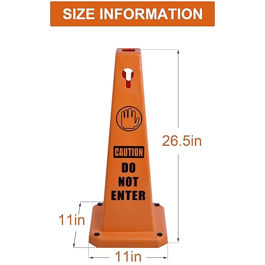 OrangeStar 8-Pack Do Not Enter Traffic Cones - Image 7